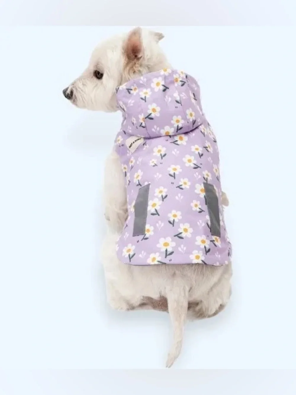NWT Sniff & Bark Purple Daisy Reversible Zoomies Rain Vest | Size M